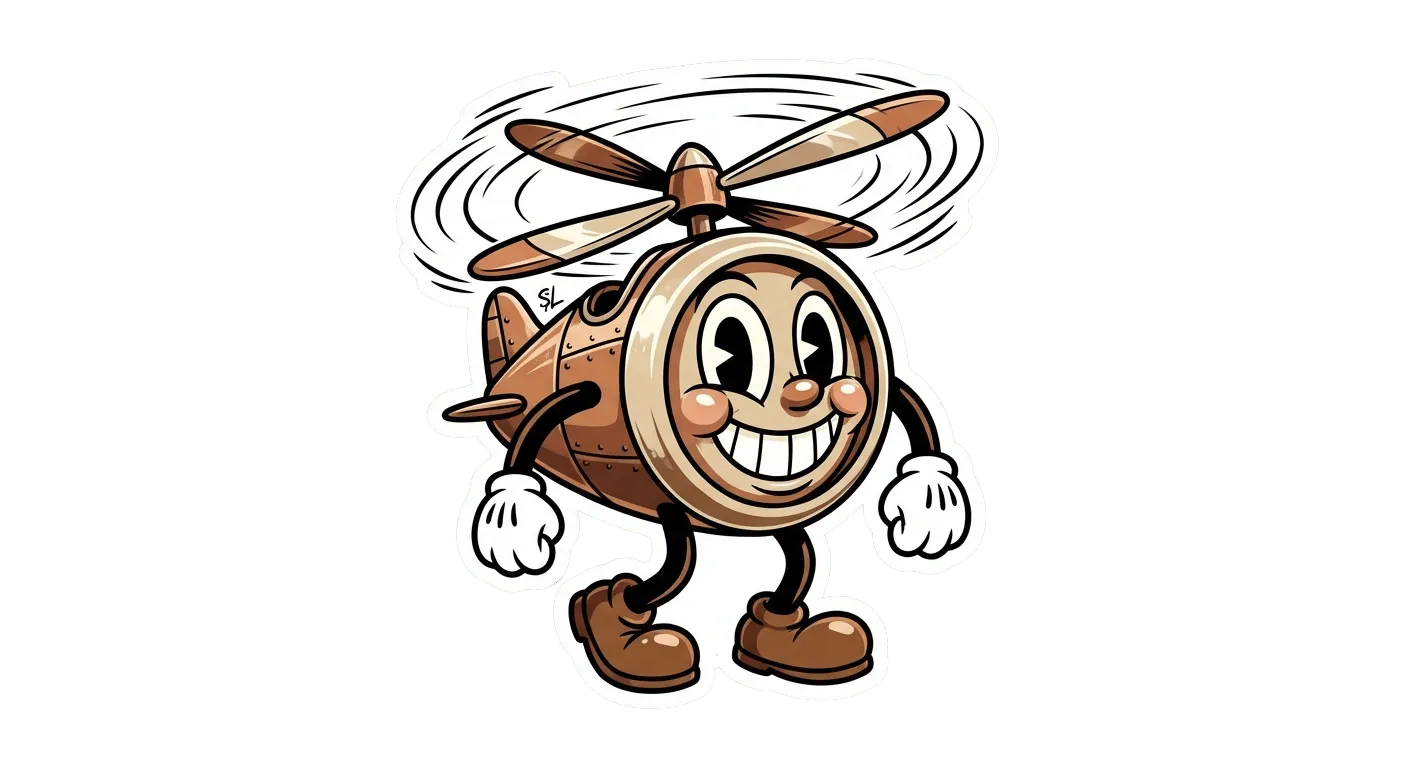 Cuphead helikopter — Marketing dienst